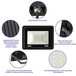 30W LED spot, dış mekan 3000lm LED duvar spot lambası, dış mekan spot ışığı, soğuk beyaz 6000 K su geçirmez IP66 LED ışıklı spot, atölye garaj bahçe için