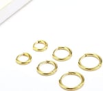 316L Cerrahi Çelik Halka Küpe Seti 3 Çift Altın Renk Hipoalerjenik Piercing Küpe Kadın Erkek Unisex Helix Tragus Kıkırdak Burun Dudak Halkası Paslanmaz Çelik Minimal Şık Günlük Takı 16mm 20mm 24mm