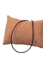(3470) Deri Kolye Ipi Zincirli 45 Cm siyah 45 cm