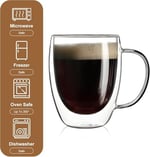 350ml çift katmanlı Kulplu cam bardak