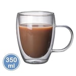 350ml çift katmanlı Kulplu cam bardak