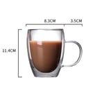 350ml çift katmanlı Kulplu cam bardak