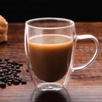 350ml çift katmanlı Kulplu cam bardak