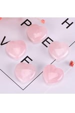 (3719) Yeni Kalp Pembe Kuvars Zincirli Kolye Pembe L
