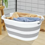 38 Litre Katlanabilir Silikon Çamaşır Sepeti Akordiyon Katlanır Sele Yer Kaplamayan Taşınabilir Ergonomik Kulplu Dayanıklı ve Hafif Depolama Sepeti Banyo ve Ev Kullanı - Seçenekler: 25 LİTRE, 38 LİTRE