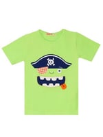 3D Yeşil Korsan Çocuk T-shirt Şort Bandana Takım