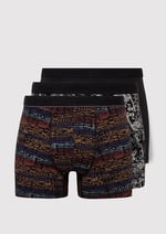 3lü Baskılı Siyah Boxer Seti 0911420-900