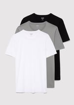 3lü Bisiklet Yaka Erkek Basic Tişört Slim Fit/Dar Kesim 0611784-900