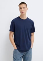3lü Bisiklet Yaka Erkek Basic Tişört Slim Fit/Dar Kesim 0611784-70490