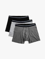 3'lü Boxer Seti Ekoseli Pamuklu