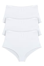 3'lü Kadın Beyaz Modal Geniş Rahat Kilot Hamile Külodu (XL, Beyaz)