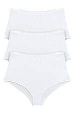 3'lü Kadın Beyaz Modal Geniş Rahat Kilot Hamile Külodu (XL, Beyaz)