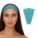 3'lü Saç Bandı - Elastik Kaymaz İnce Esnek Pamuk Emici Kadın Saç Bandı Bandana, Unisex Spa Koşu Dans Yoga Pilates Bisiklet Fitness Saç Ter Bandı 3'lü Kafabandı Seti