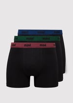 3lü Siyah Basic Boxer Seti 0911408-85585