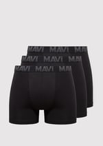 3lü Siyah Basic Boxer Seti 0911504-900