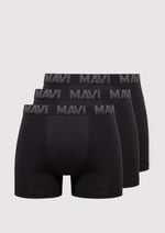3lü Siyah Basic Boxer Seti 0911504-900