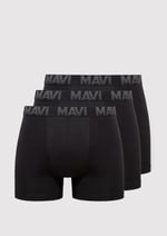 3lü Siyah Basic Boxer Seti 0911504-900