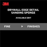 3M Açılı Zımpara Süngeri, İnce Kum, Islak veya Kuru Kullanın, Çok Amaçlı Zımparalama İçin Harika, Yıkanabilir ve Yeniden Kullanılabilir, İç ve Dış Projeler İçin Kullanın, Mükemmel Köşe/Detay Çalışması