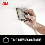 3M Açılı Zımpara Süngeri, İnce Kum, Islak veya Kuru Kullanın, Çok Amaçlı Zımparalama İçin Harika, Yıkanabilir ve Yeniden Kullanılabilir, İç ve Dış Projeler İçin Kullanın, Mükemmel Köşe/Detay Çalışması