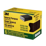 3M CP000-6P-CC Zımpara Süngeri Ekstra İnce Kumlu, 3-3/4