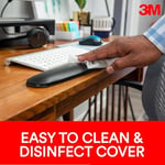 3M Klavyeler için Jel Bilek Desteği, Yatıştırıcı 3M Jel Teknolojisi ve Tüm Gün Rahatlık ve Destek için Saten Pürüzsüz Kapak, Dayanıklı ve Temizlemesi Kolay, 19 inç, Siyah (WR85B)