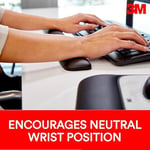 3M Klavyeler için Jel Bilek Desteği, Yatıştırıcı 3M Jel Teknolojisi ve Tüm Gün Rahatlık ve Destek için Saten Pürüzsüz Kapak, Dayanıklı ve Temizlemesi Kolay, 19 inç, Siyah (WR85B)