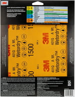 3M Wetordry Zımpara Kağıdı, 32023, 1500 Grit, 9 
