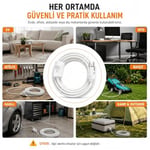 3x2.5mm TTR Tekli Beyaz Topraklı Kauçuk Uzatma Kablosu (15 METRE) - Seçenekler: 1 METRE, 2 METRE, 3 METRE, 4 METRE, 5 METRE, 10 METRE...