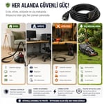 3x2.5mm TTR Topraklı Siyah Kauçuk Seyyar Uzatma Kablosu (20 METRE) - Seçenekler: 1 METRE, 2 METRE, 3 METRE, 4 METRE, 5 METRE, 10 METRE...