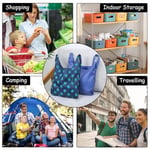 4 adet alışveriş çantası, katlanabilir, tekrar kullanılabilir alışveriş çantası, yıkanabilir alışveriş torbası, çevre dostu alışveriş çantası, hafif polyester taşıma çantası, alışveriş,