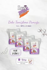 4 AL 3 ÖDE Lux Kare Bebe Temizleme Pamuğu 60' lı, Kulak Çubuğu Hediyeli