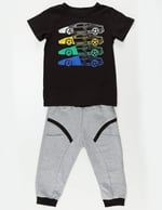 4 Cars Erkek Çocuk T-shirt Kapri Şort Takım