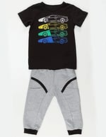 4 Cars Erkek Çocuk T-shirt Kapri Şort Takım
