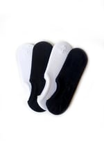 4 Çift Pamuklu Patik Çorap Seti - Kaymaz ve Dikişsiz - Unisex Sneaker Çorabı