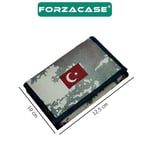 4 Göz İç Fermuarlı Cırt Kapamalı Boyun Asmalı Asker Cüzdanı Türkiye Bayrak Desen - FC616