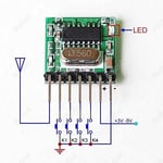 4 Kanal 433Mhz RF Alıcı Verici Kit - 1527 Formatını Öğrenebilir