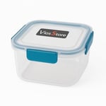 4’lü Kilitli Saklama Kabı Seti – Sızdırmaz Kapaklı, Farklı Boy ve Renklerde, BPA İçermez, Plastik Gıda Saklama Kutusu (2150 ml- 1300 ml - 700 ml - 300 ml) (Mavi)