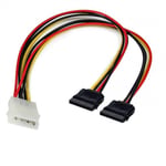 4 pin molex to 2 x sata dişi power çevirici kablo ıde sata power çevirici 30cm