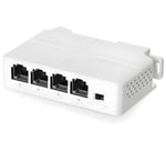 4 Portlu PoE Genişletici, 3 PoE Çıkışında 1 PoE, IEEE802.3af/PoE Powered Geçiş Anahtarı, 100Mbps Ethernet, DIN Ray ve Duvara Montaj