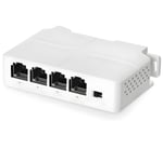 4 Portlu PoE Genişletici, 3 PoE Çıkışında 1 PoE, IEEE802.3af/PoE Powered Geçiş Anahtarı, 100Mbps Ethernet, DIN Ray ve Duvara Montaj