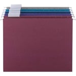 4 x Smead askılı file Folder with Tab, 1/5-Cut Adjustable Tab, Letter size, çeşitli Jewel Tone Colors, 25 Box (64056) by Smead