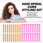 40 adet Isısız Spiral Saç Bigudi Uzun Saç, Hiçbir Isı Curlers 22 inç/55 cm Sihirli Bukleler Saç Silindirleri ile Şekillendirici Kanca Kadınlar Çocuklar için