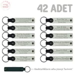 42'li Hatıra Deri Anahtarlık Yeni Doğan Bebek, Tek Ebat, MH-KAN8548X42, Beyaz & Lacivert, üniseks-bebek