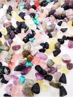 (4453) Doğaltaş Kırıktaş Mix Doğal Taş Delikli (25 gram) RENKLİ Tek Ebat