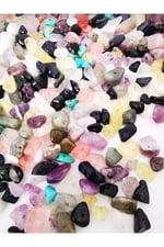 (4455) Doğaltaş Kırıktaş Mix Doğal Taş Delikli (100 gram) RENKLİ Tek Ebat