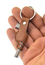45 Lik Toplu Kovboy Tabancası Taba Kılıflı Anahtarlık - Siyah Mat
