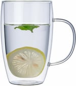 450 ml Çift Cidarlı Şeffaf Cam Kupa – Isıya Dayanıklı, Sıcak ve Soğuk İçeceklere Uygun, Şık ve Dayanıklı Borosilikat Cam Bardak