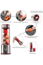 450 Ml Taşınabilir Metal Kişisel Blender Shake'N Smoothies Blender Keskin Bıçaklı