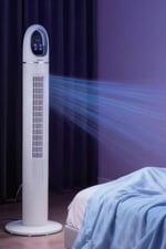 45W Uzaktan Kumandalı Kule Vantilatör / 3 Kademe Hız Ayarı/Salınım Özelliği/Zamanlayıcı Özelliği
