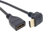 4666 Hdmi Dişi Erkek Uzatma 90 Derece Dirsek Kablosu 0.5 Metre